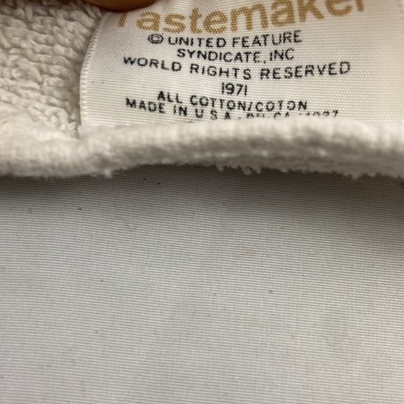 Vintage 1971 Schultz Snoopy Allergic To Mornings Tea Towel Peanuts Charlie Brown - Picture 7 of 7